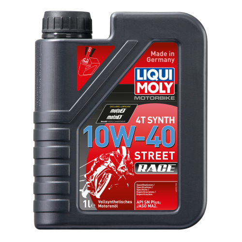 Синтетическое моторное масло для 4-тактных мотоциклов Motorbike 4T Synth Street Race 10W-40 - 1 л