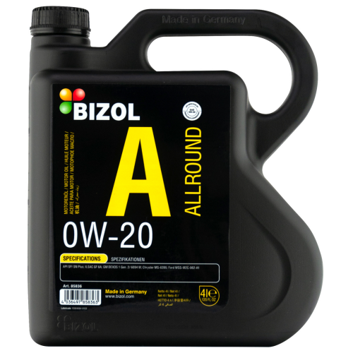 НС-синтетическое моторное масло Allround 0W-20 - 4 л